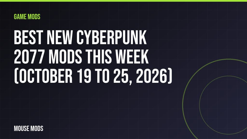Best new Cyberpunk 2077 mods this week (October 19 to 25, 2026)